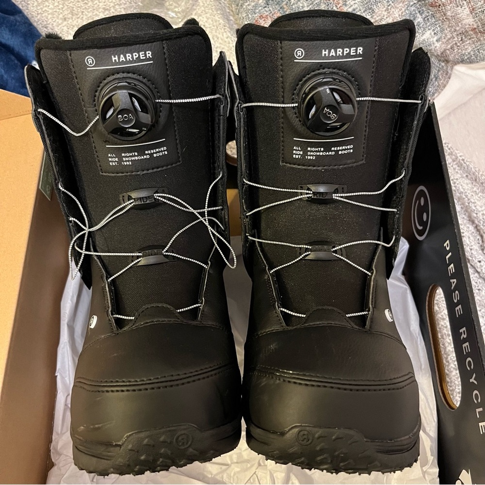 Ride Harper Black Snowboarding Boots - Women’s 10